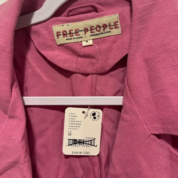 Free People Olivia Blazer in Pink Envy - Picture 7 of 9